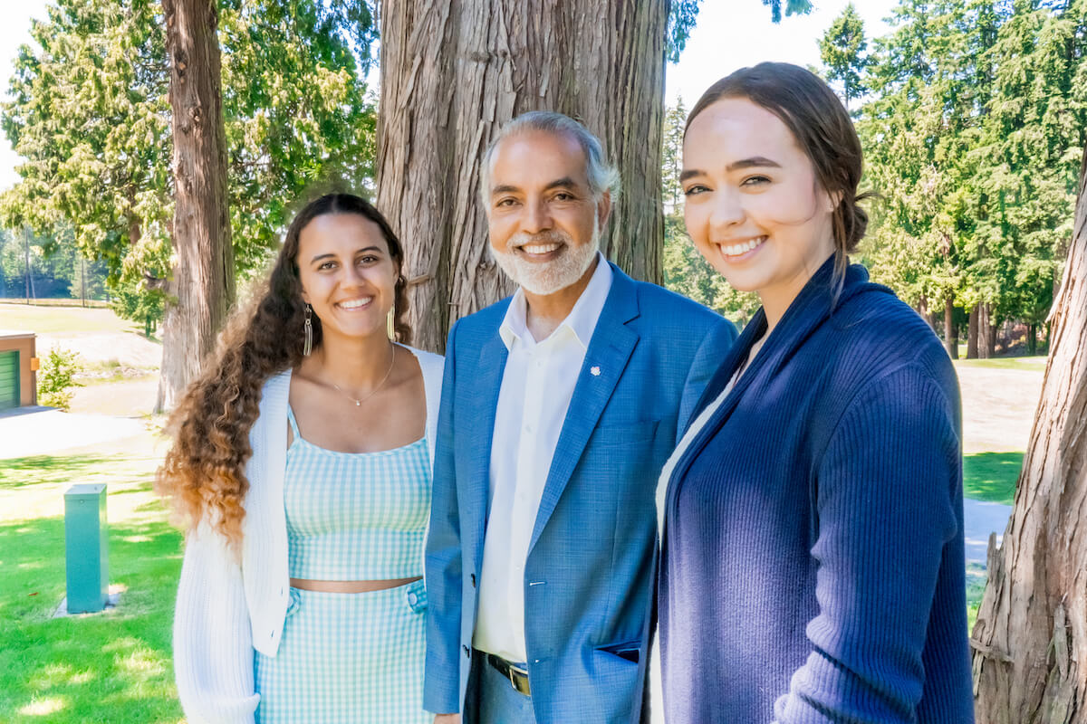 Barj Dhahan with recipients of the Honouring the Truth, Centennial Scholars Major Entrance Award for Aboriginal Students at UBC