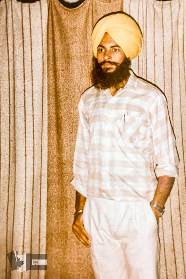 Kulwinder Singh Dhahan as a young man