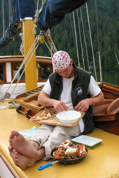 Chris Marks - sushi chef on tall boat in British Columbia