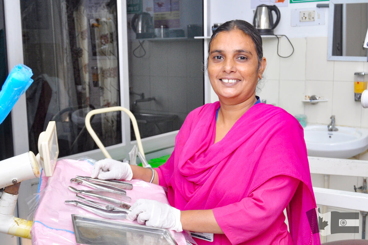 Reena - working widow at Guru Nanak Mission Hospital