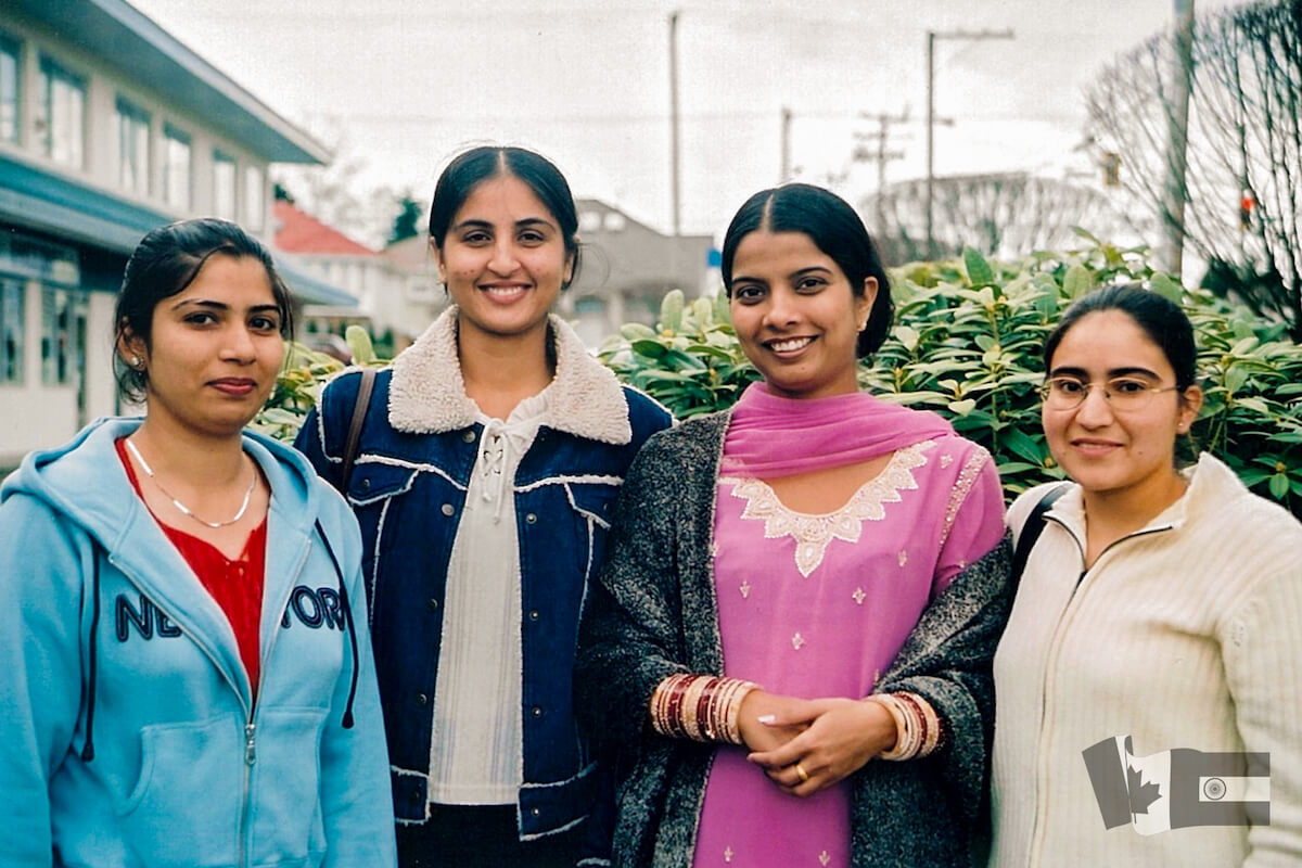 Pushpinder with classmates at UBC