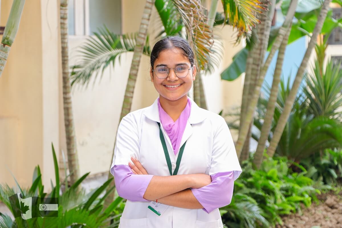 Savitri - GNM nursing bursary recipient portrait at Guru Nanak College of Nursing in Punjab