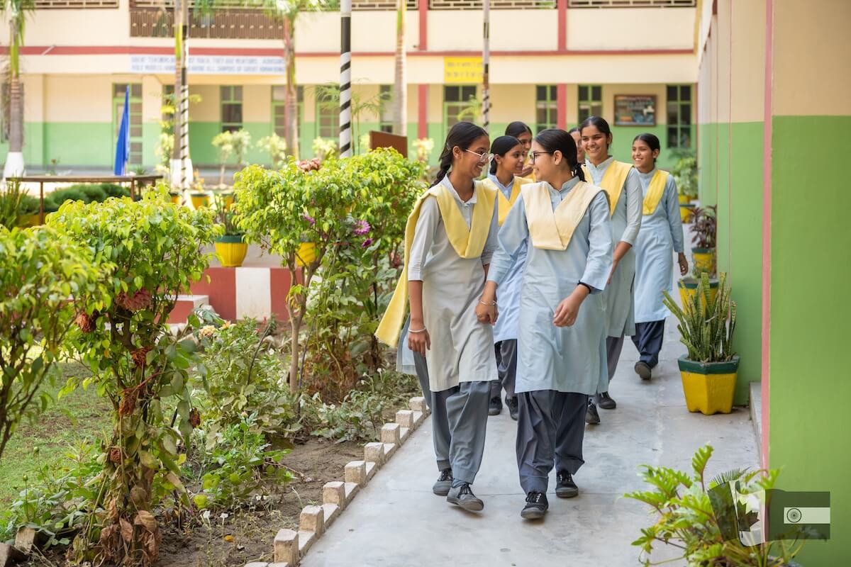 High school students at Guru Nanak Mission Public School